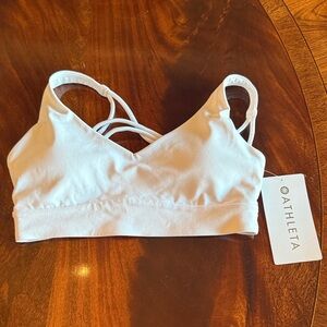 Athleta Solace White Strappy Sports Bra - NWT - Women’s Size XS